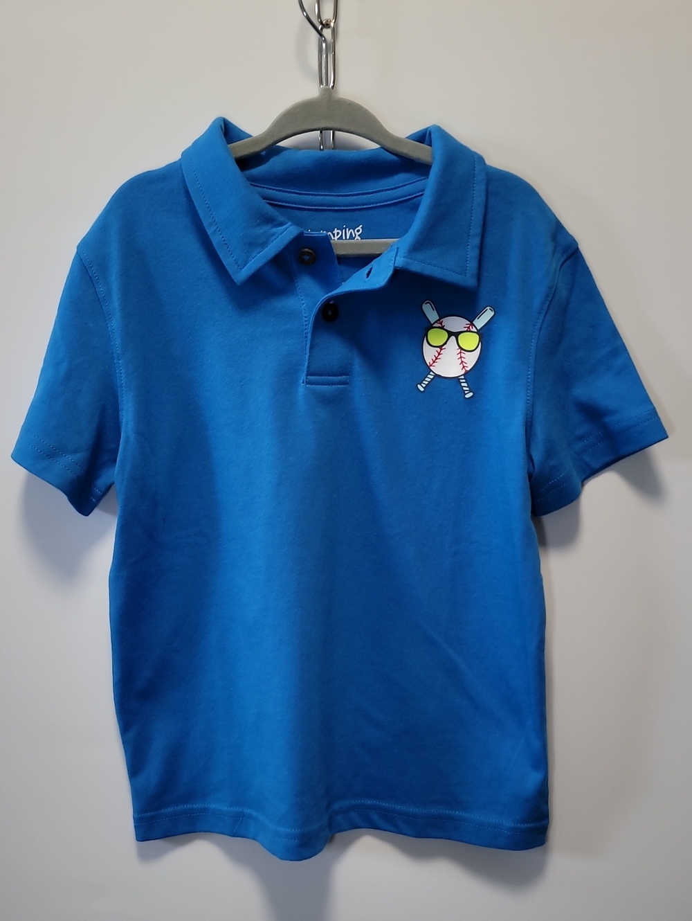 jumping beans Royal Blue Polo with Baseball Patch